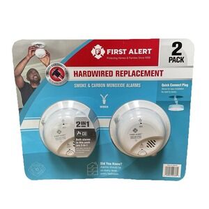 First Alert SC9120B Hardwired Smoke & Carbon Monoxide Detector 2 Pack -Brand New